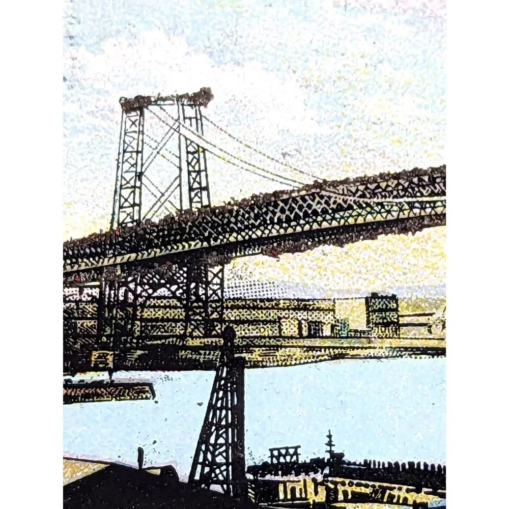 Vintage Postcard Williamsburg Bridge New York City Posted Stamped 1907‎ USA